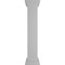 Ekena Millwork 8"W x 48"H Plain Newel Post with Flat Capital & Base Trim (Installation kit included) NWL08X48PLF0B0 - alternate 8
